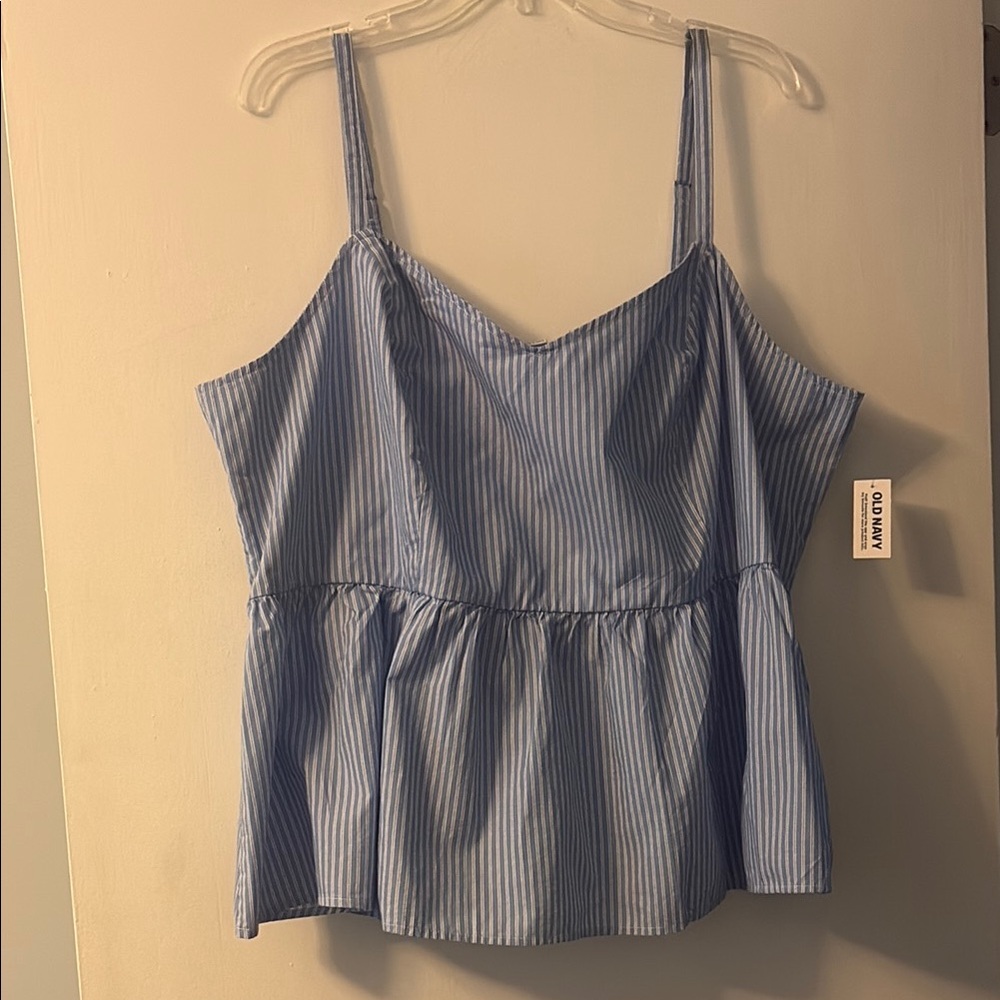 Old Navy Blue Peplum Camisole